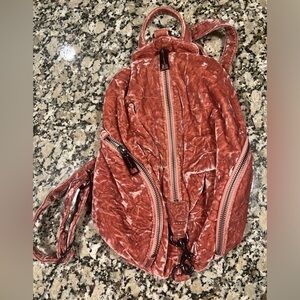 Rebecca Minkoff crushed velvet backpack